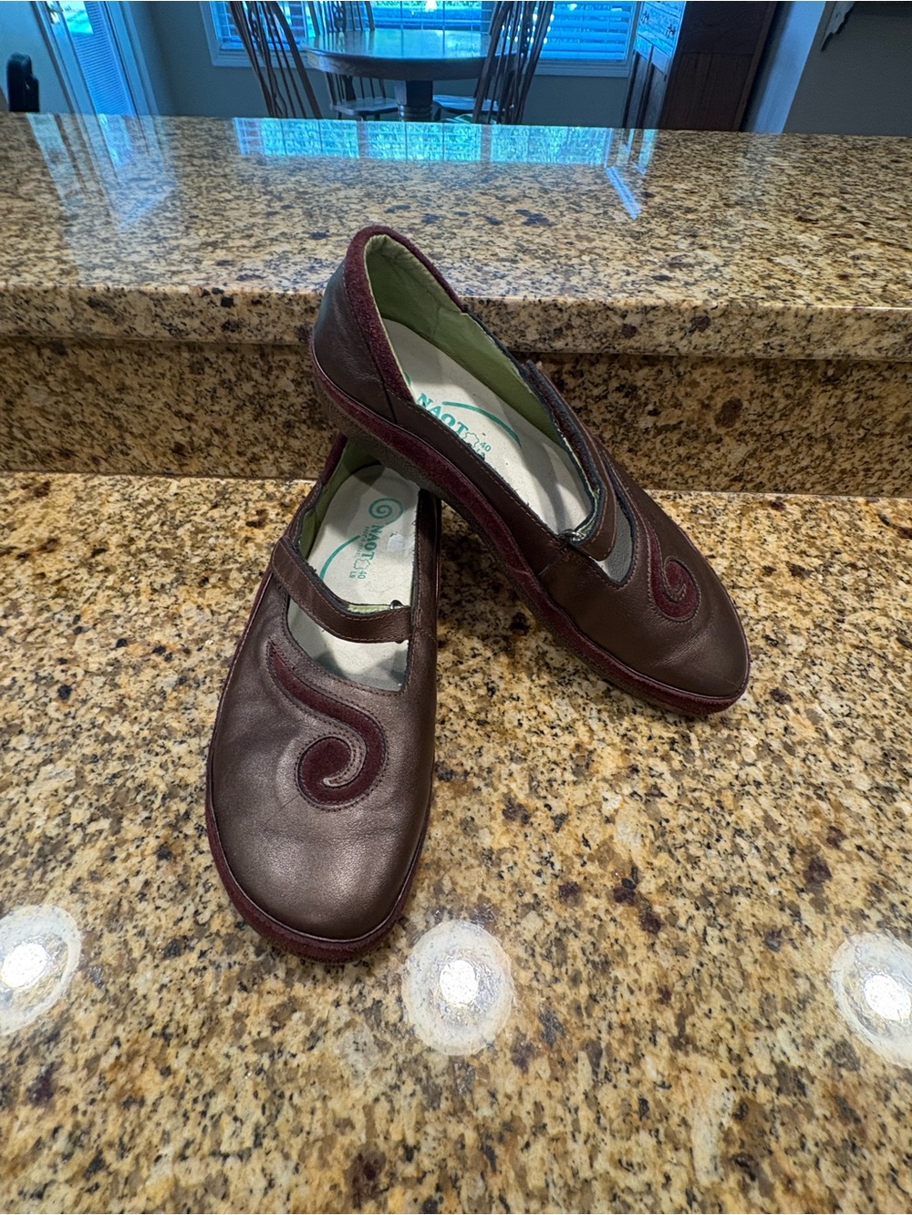 Naot Matai Bronze Cordovan Leather Comfort Mary Jane Women's Size EU 40 US 9